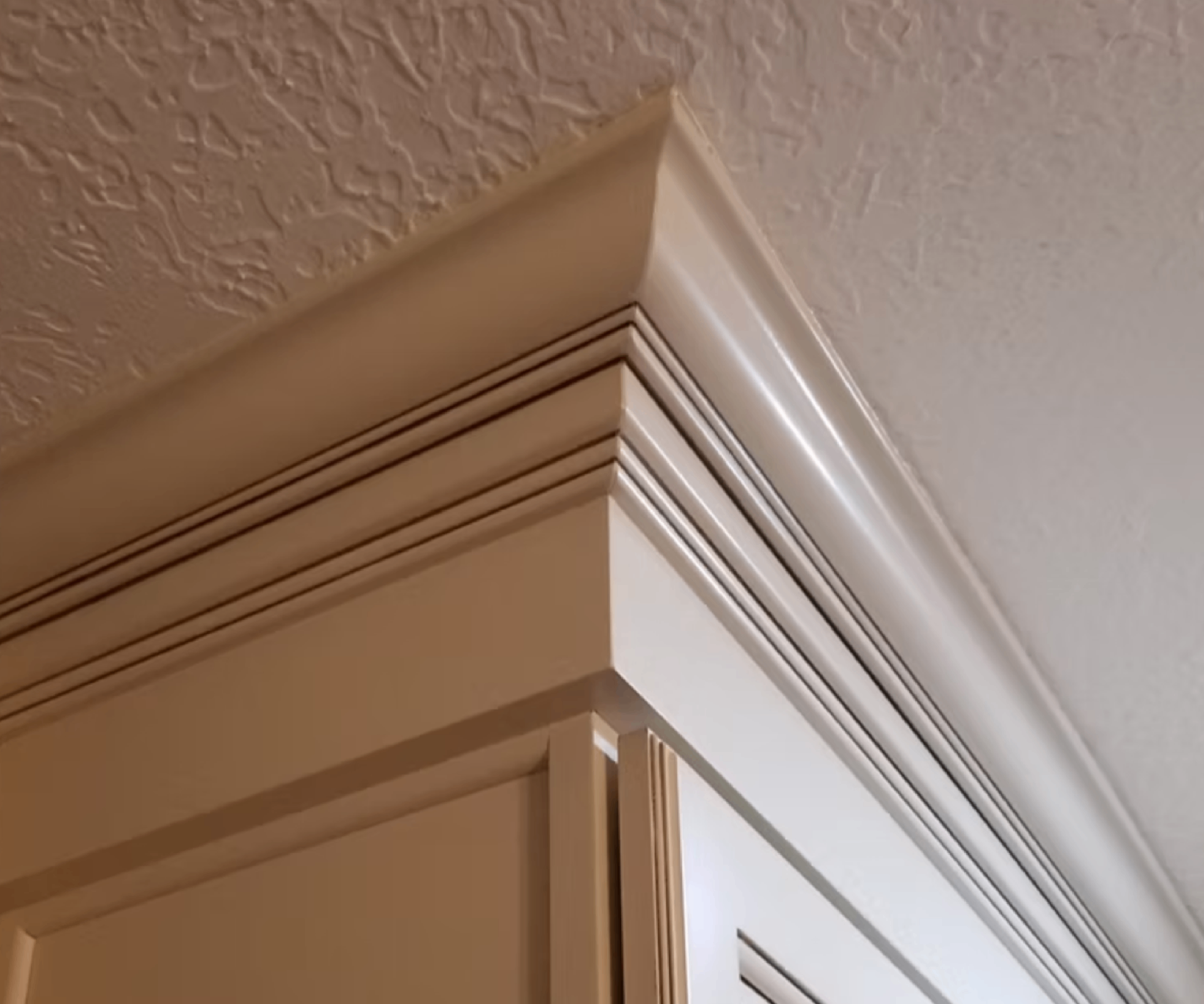 Custom built-in refrigerator surround detail